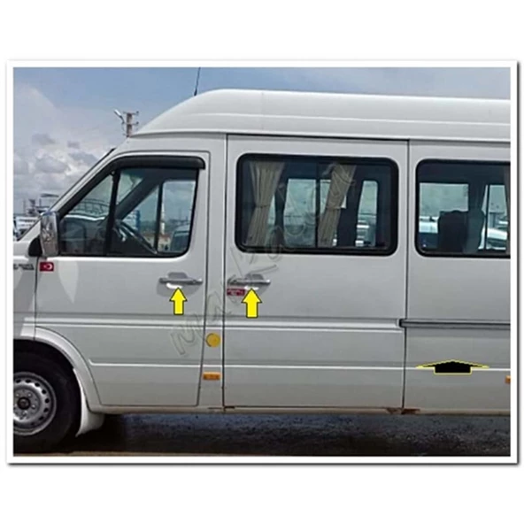 Markadan VW Volt Lt Krom Kapı Kolu 1998-2006 4 Kapı Paslanmaz Çelik - Resim 3