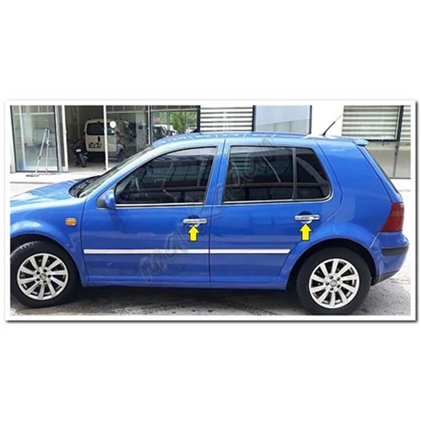 DB Chrome VW Golf 4 Kapı Kolu Nikelajı 1998-2004 4 Kapı P.Çelik - Resim 3