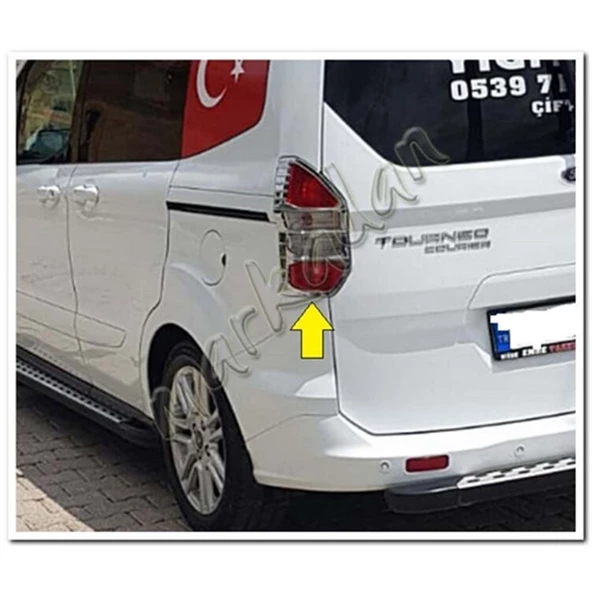 Markadan Ford Tourneo Courier Krom Stop Çerçevesi 2014-2023 2 Parça Abs Krom - Resim 3