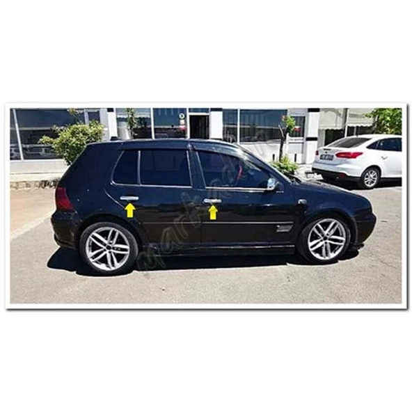 Markadan VW Golf 4 Krom Kapı Kolu 1998-2004 4 Kapı Paslanmaz Çelik - Resim 3
