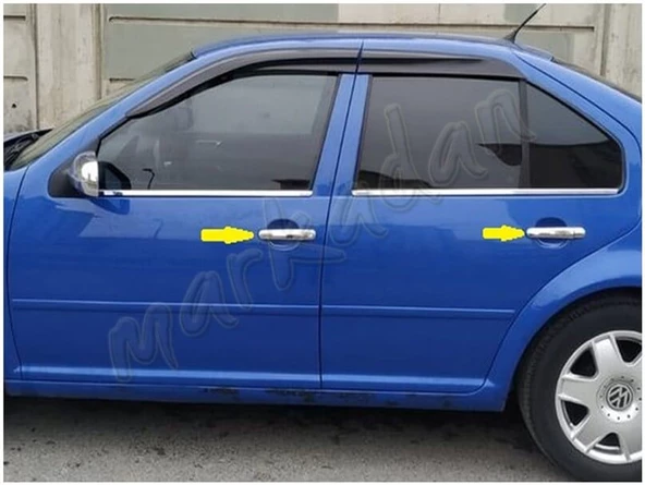 Markadan VW Bora Krom Kapı Kolu 1998-2004 4 Kapı Paslanmaz Çelik - Resim 3