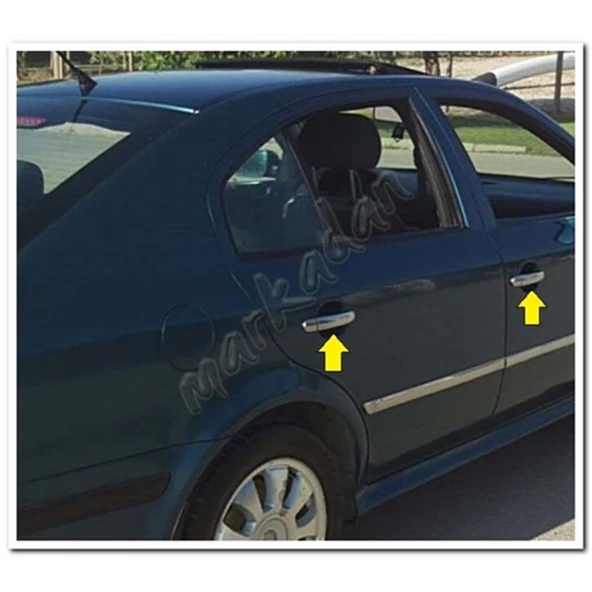 Markadan Skoda Octavia Krom Kapı Kolu 1999-2004 4 Kapı Paslanmaz Çelik - Resim 3