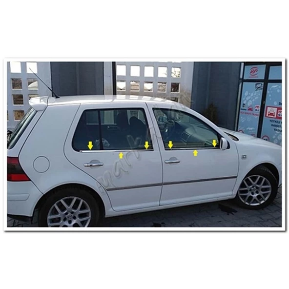 Markadan VW Golf 4 Krom Cam Çıtası 1998-2004 4 Parça Paslanmaz Çelik ürün görseli