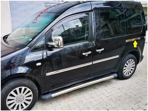 Markadan VW Caddy Krom Sürgülü Kapı Çıtası 2004-2014 2 Parça Paslanmaz Çelik - 3