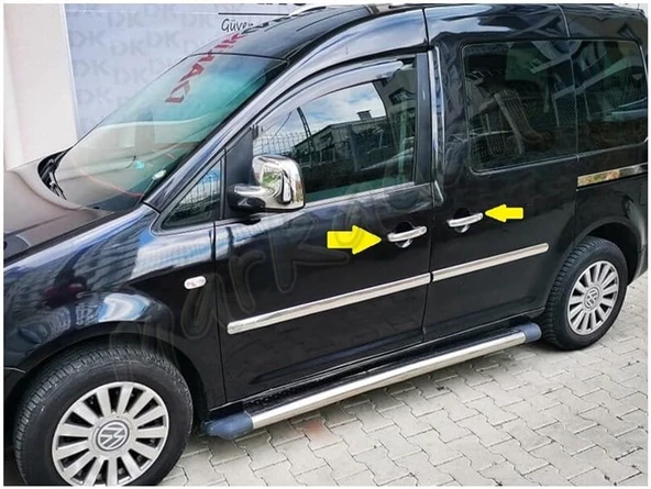 Markadan VW Caddy Krom Kapı Kolu 2004-2014 4 Kapı Paslanmaz Çelik - Resim 4