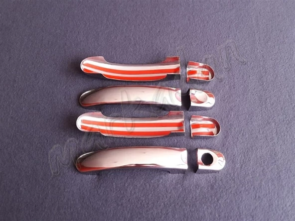 Markadan VW Caddy Krom Kapı Kolu 2004-2014 4 Kapı Paslanmaz Çelik - Resim 2