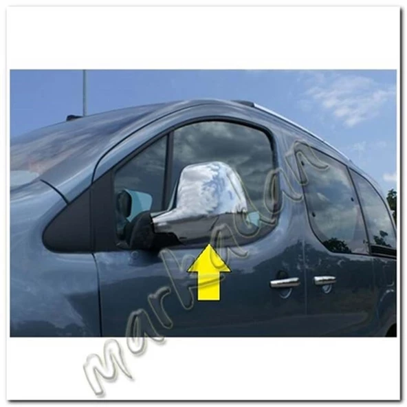 Markadan Peugeot Partner Tepee Krom Ayna Kapağı 2008-2011 2 Parça Abs Krom - Resim 3