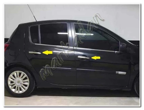 Markadan Renault Clio 3 HB Krom Kapı Kolu 2006-2011 4 Kapı Paslanmaz Çelik ürün görseli