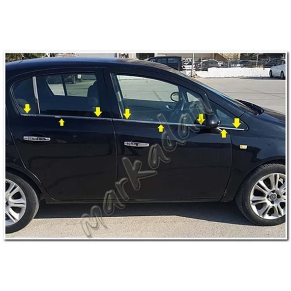 Markadan Opel Corsa D Krom Cam Çıtası 2006-2015 6 Parça Paslanmaz Çelik - 2
