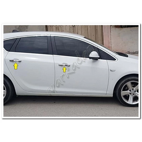 Markadan Opel Astra H HB Krom Kapı Kolu 2004-2013 4 Kapı Paslanmaz Çelik - Resim 4