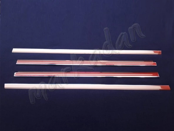 Markadan Mitsubishi Lancer Krom Cam Çıtası 2004-2007 4 Parça Paslanmaz Çelik - Resim 2
