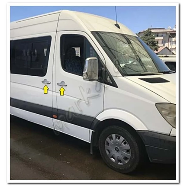 Markadan Mercedes Sprinter Krom Kapı Kolu 2006-2018 4 Kapı Paslanmaz Çelik - Resim 3