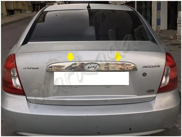 Markadan Hyundai Accent Era Krom Bagaj Çıtası 2005-2011 Paslanmaz Çelik - Resim 3