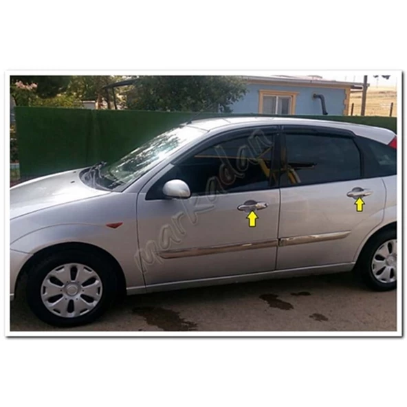 Markadan Ford Focus Sedan Krom Kapı Kolu 1998-2005 4 Kapı Paslanmaz Çelik - Resim 3