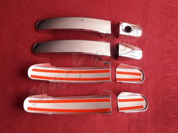 DB Chrome Ford Focus HB Kapı Kolu Nikelajı 2005-2011 4 Kapı Paslanmaz Çelik - Resim 2
