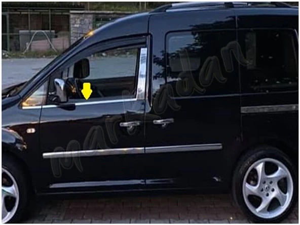 WOC Chrome VW Caddy Krom Cam Çıtası 2004-2014 4 Parça Paslanmaz Çelik - Resim 2