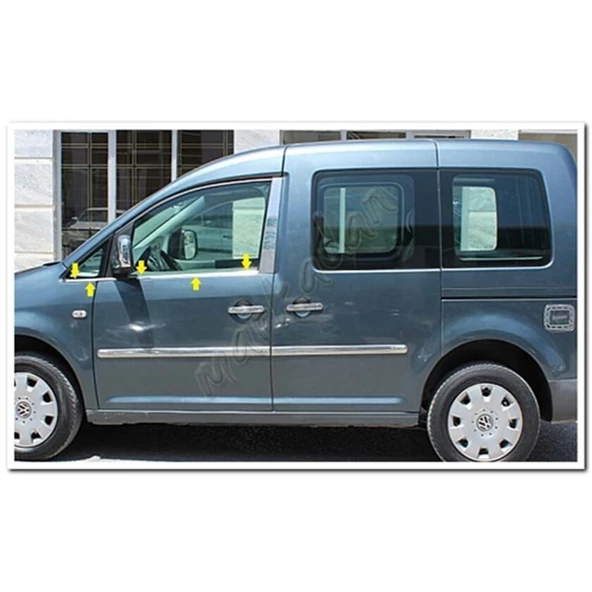 WOC Chrome VW Caddy Krom Cam Çıtası 2004-2014 4 Parça Paslanmaz Çelik ürün görseli