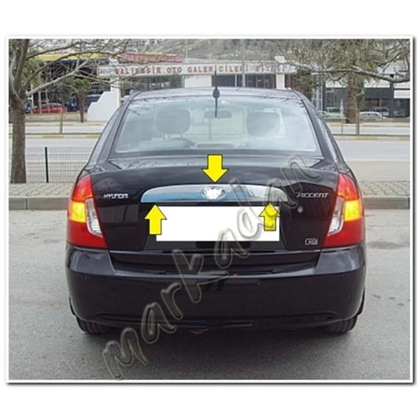 Markadan Hyundai Accent Era Krom Bagaj Çıtası 2005-2011 Paslanmaz Çelik - Resim 2