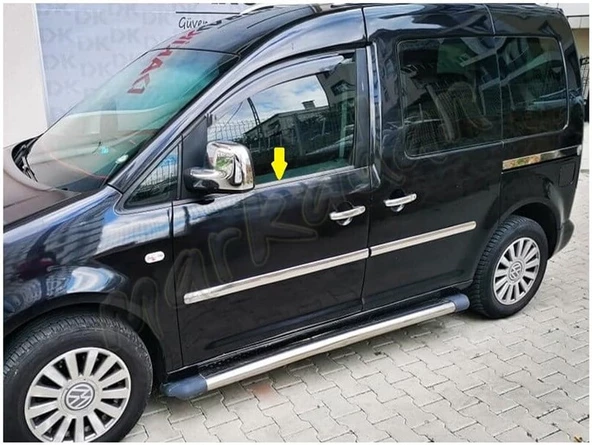 WOC Chrome VW Caddy Krom Cam Çıtası 2004-2014 4 Parça Paslanmaz Çelik - Resim 3