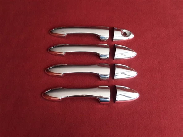 DB Chrome Ford Focus HB Kapı Kolu Nikelajı 1998-2005 4 Kapı Paslanmaz Çelik ürün görseli 1