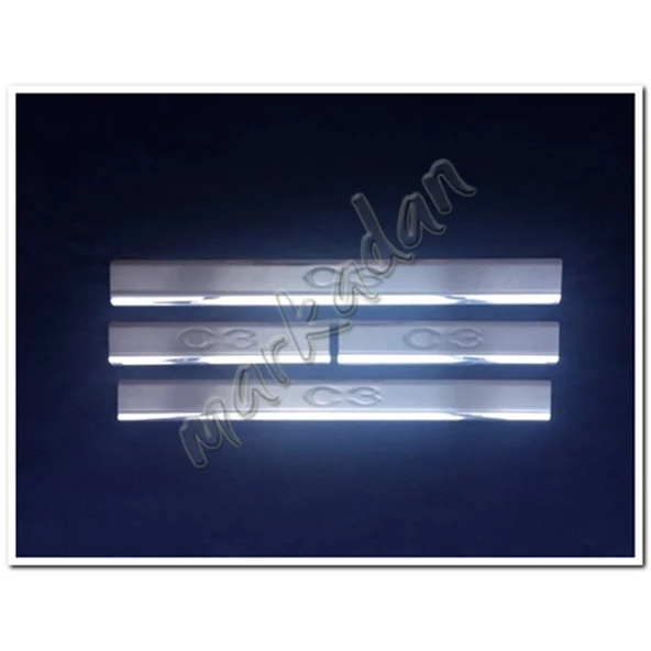 Markadan Citroen C3 Krom Kapı Eşiği 2002-2009 4 Parça Paslanmaz Çelik ürün görseli