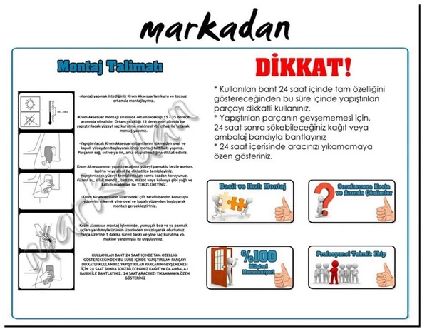 Markadan Dacia Sandero Krom Kapı Kolu 2008-2012 4 Kapı Paslanmaz Çelik - 5