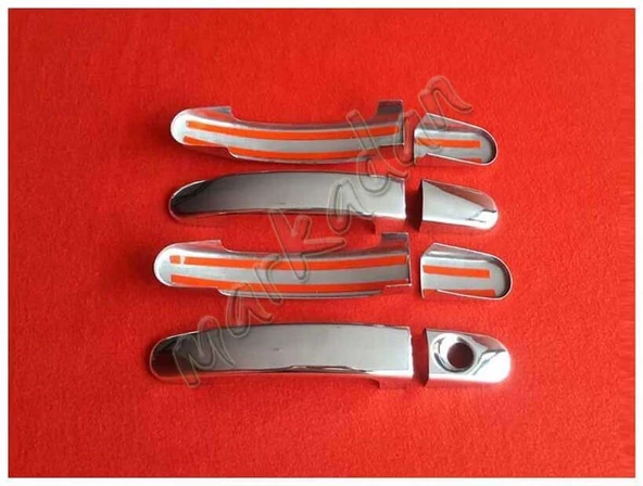 Markadan Ford C-Max Krom Kapı Kolu 2003-2010 4 Kapı Paslanmaz Çelik - Resim 3