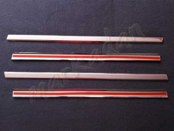 Markadan Fiat Palio Krom Cam Çıtası 1998-2011 4 Parça Paslanmaz Çelik - Resim 2