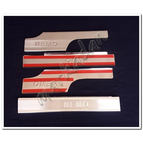 Markadan Citroen Nemo Krom İç Kapı Eşiği 2008 Sonrası 4 Parça Paslanmaz Çelik - Resim 2