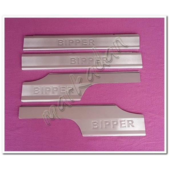 WOC Chrome Peugeot Bipper Krom İç Kapı Eşiği 2008 Sonrası 4 Parça Paslanmaz Çelik