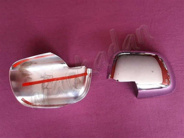 WOC Chrome Dacia Duster Krom Ayna Kapağı 2010-2012 2 Parça Abs Krom - Resim 2