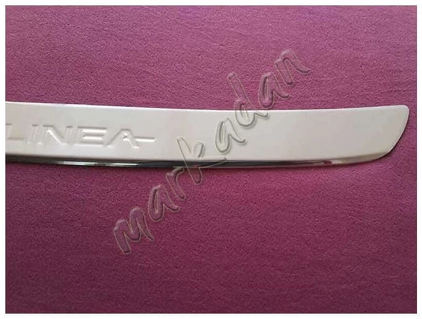 WOC Chrome Fiat Linea Krom Arka Tampon Eşiği 2006-2018 Paslanmaz Çelik - Resim 4