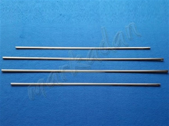 Mercedes W201 Krom Cam Çıtası 1983-1993 4 Parça Paslanmaz Çelik - Resim 2