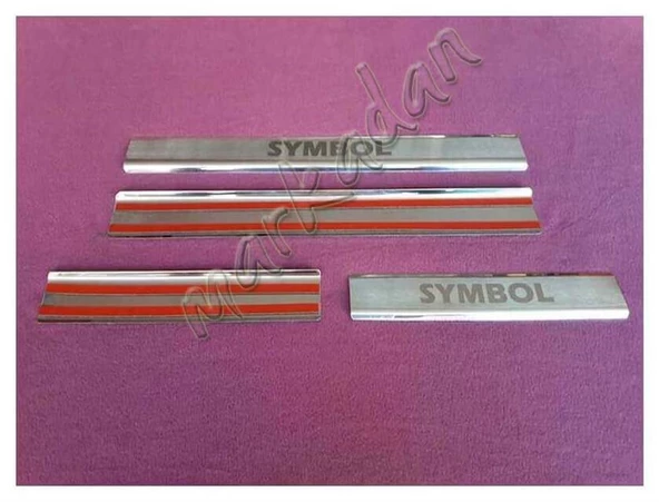WOC Chrome Renault Symbol Kapı Eşiği 2009-2012 4 Parça Paslanmaz Çelik - Resim 3