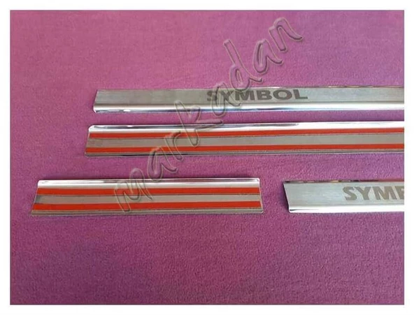 WOC Chrome Renault Symbol Kapı Eşiği 2009-2012 4 Parça Paslanmaz Çelik - Resim 2