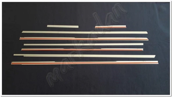 Markadan Mercedes Viano W639 Uzun Şasi Krom Cam Çıtası 2004-2014 8 Parça Paslanmaz Çelik - Resim 2