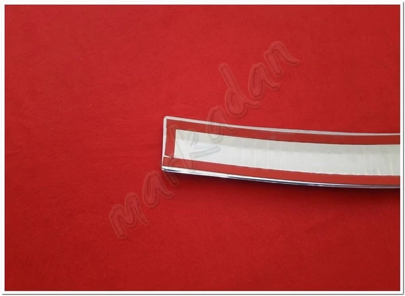 DB Chrome Dacia Duster Arka Tampon Üstü Nikelaj 2010-2017 P.Çelik - Resim 4