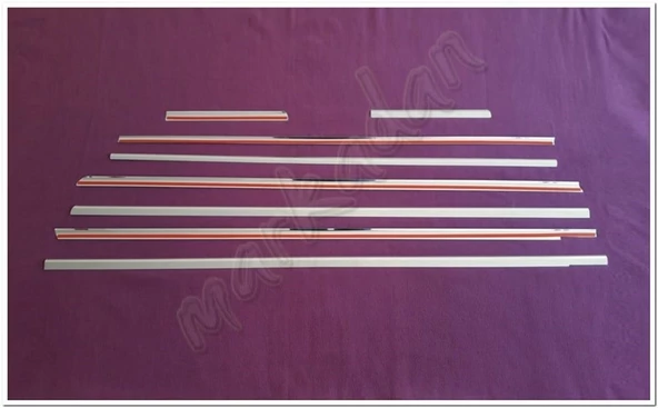 WOC Chrome Mercedes Viano W639 Uzun Şasi Krom Cam Çıtası 2004-2014 8 Parça Paslanmaz Çelik - Resim 2