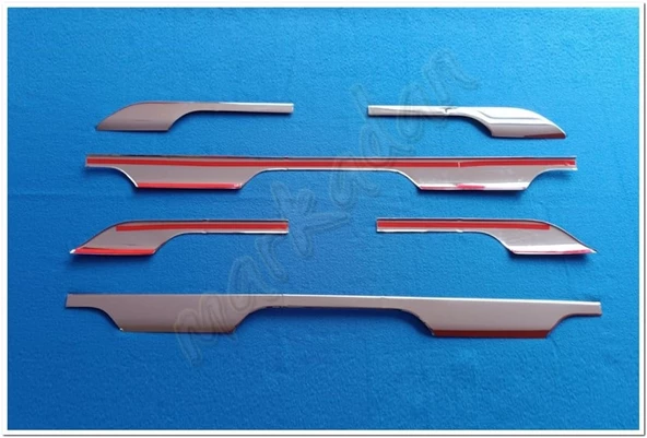 Dacia Duster Yan Marşpiyel Üstü Krom Çıta 2018 Sonrası 6 Parça Paslanmaz Çelik - Resim 2