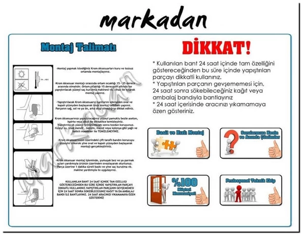 Markadan Renault Kangoo Krom Depo Kapağı 2008-2020 Paslanmaz Çelik - Resim 3