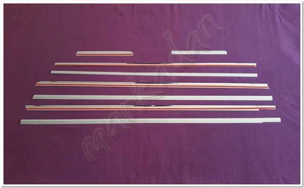 WOC Chrome Mercedes Viano W639 Extra Uzun Şasi Krom Cam Çıtası 2004-2014 8 Parça Paslanmaz Çelik - Resim 2