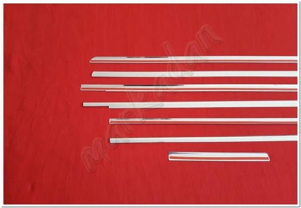 DB Chrome Mercedes Vito W639 Kısa Şasi Cam Çıtası Nikelajı 2004-2014 8 Parça P.Çelik - Resim 3