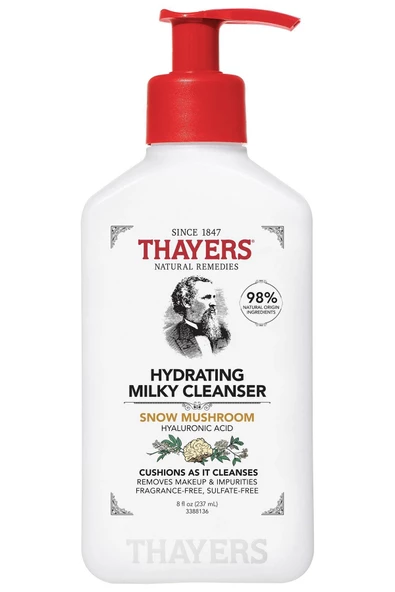 Thayers Kar Mantarı ve Hyaluronik Asit Nemlendirici Sütlü Yüz Temizleyici 237ML