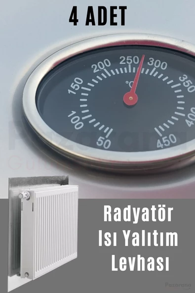 4 Adet / Petek Radyatör Arkası Isı Yalıtım Plakası