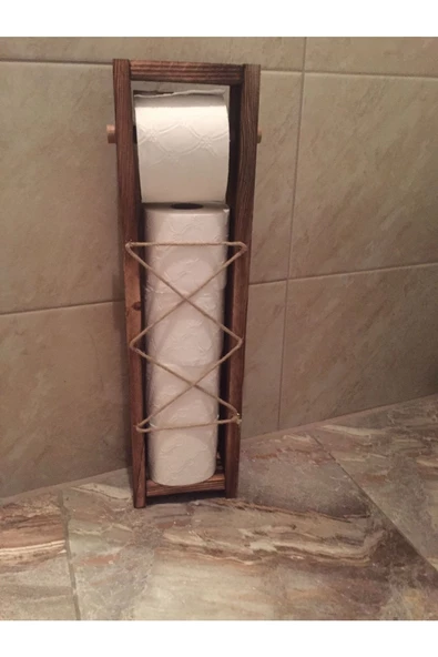 Ahşap Wc Kağıtlık Tuvalet Tuvalet Kağıtlığı Telefon Çiçek Standı Özellikli - 2