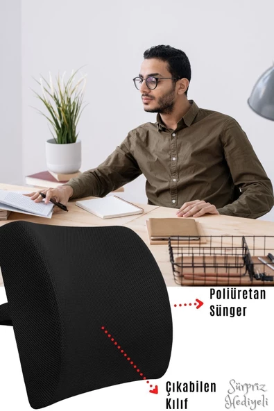 Sırt Yastığı Sırt Minderi Sandalye Yastığı Koltuk Sırt Minderi Ortopedik Minder Bel Minderi - 4