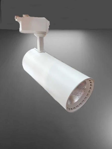 Lampist 30W Ledli Boru Tip Alüminyum Beyaz Kasa Ray Spot Beyaz Işık