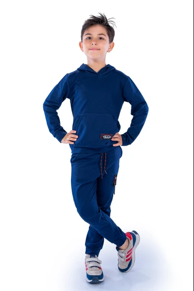 Team Kanguru Cepli Kapüşonlu Çocuk Eşofman MNK10074 - 12