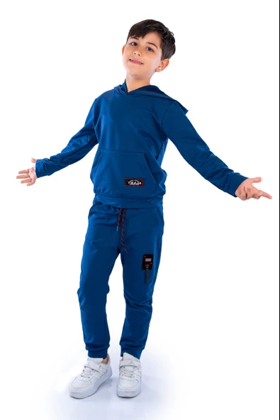 Team Kanguru Cepli Kapüşonlu Çocuk Eşofman MNK10074 - 7