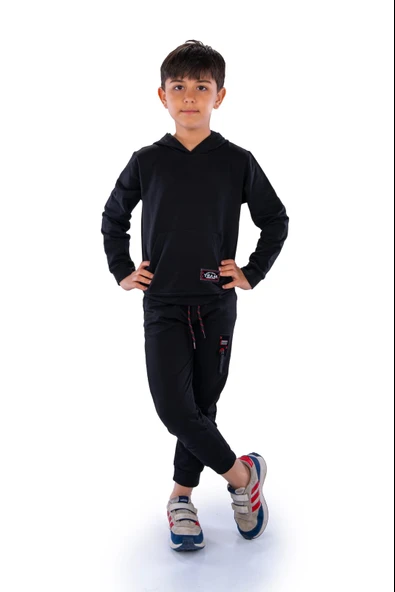 Team Kanguru Cepli Kapüşonlu Çocuk Eşofman MNK10074 - 9